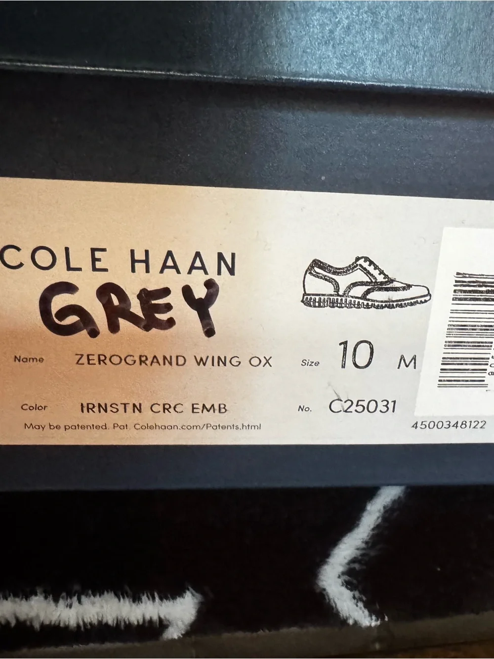 Cole Haan Men's ZeroGrand Wingtip Oxford, IRNSTN CRC EMB 10M
